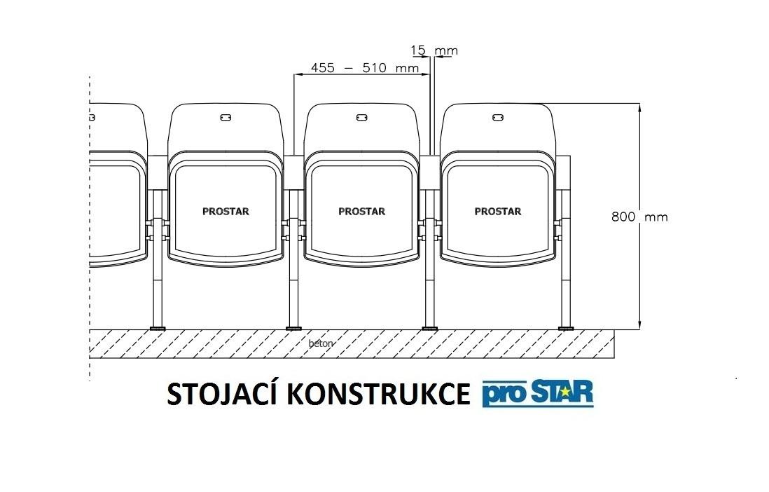 Sklopne plastové sedačky na tribuny plastove sedačky na stadiony výkres